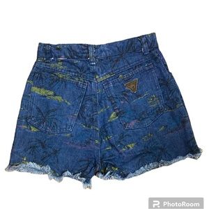 VINTAGE WRANGLER shorts high waisted palm tree printed